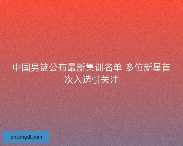 中国男篮公布最新集训名单 多位新星首次入选引关注